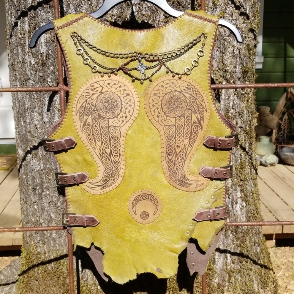 Leather Vest, Handmade, One of a Kind!